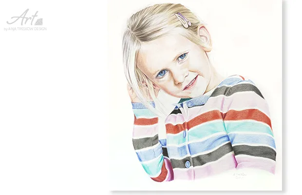 Kinderportrait, handgezeichnet