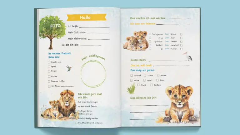 Freundebuch Löwe