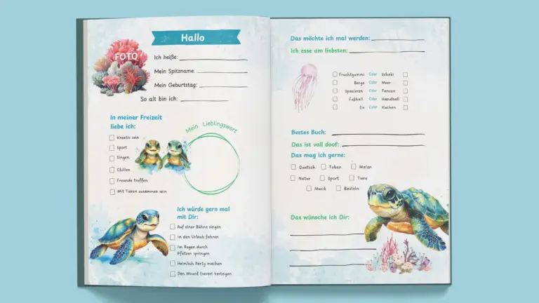 Freundebuch Schildkröte