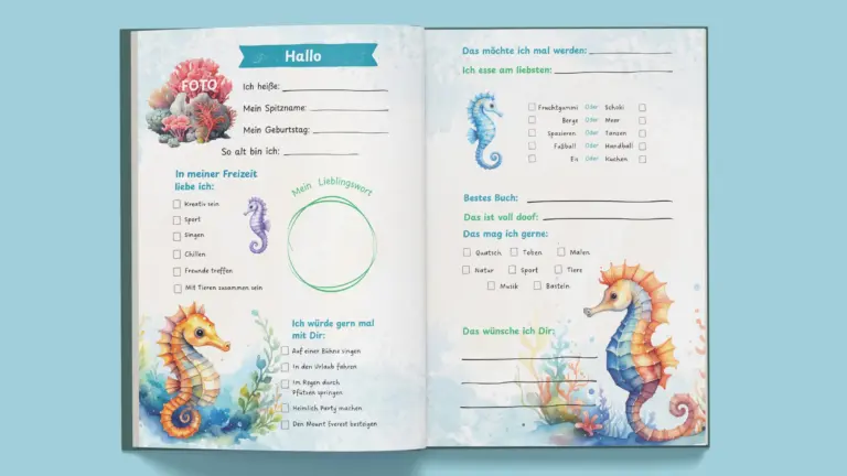 Freundebuch Seepferdchen