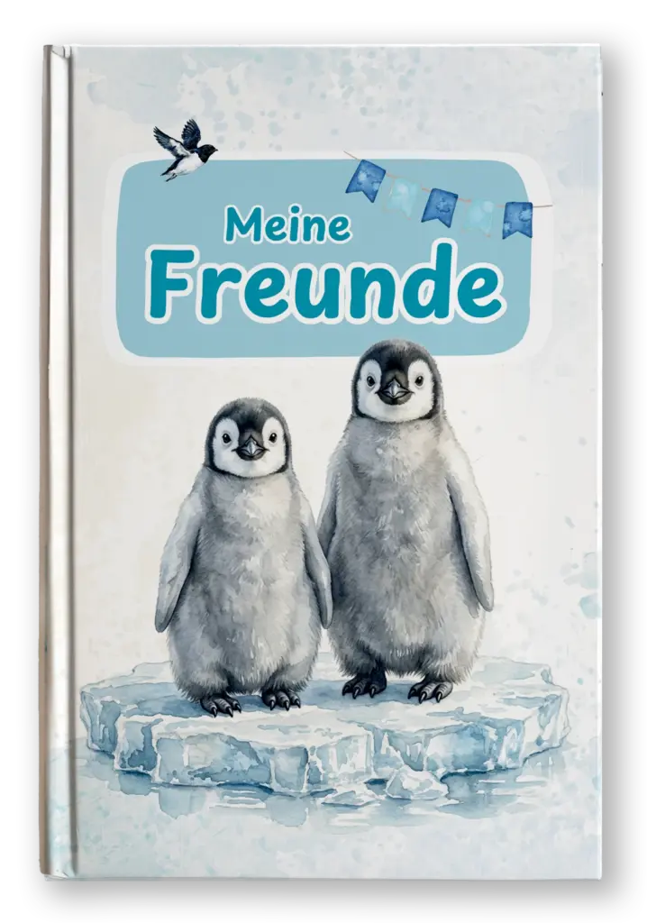 Freundebuch mit Pinguinen