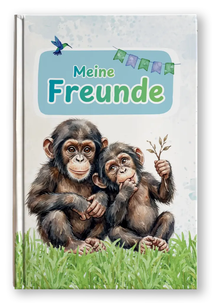 Freundebuch mit Affen