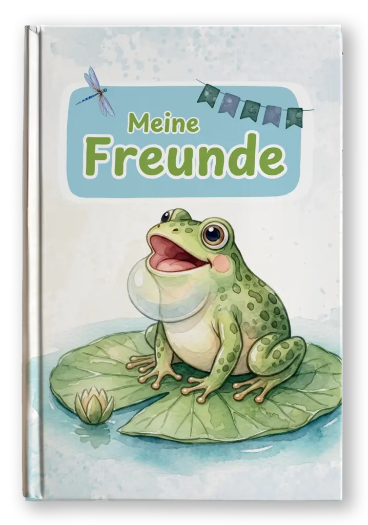 Freundebuch mit Fröschen